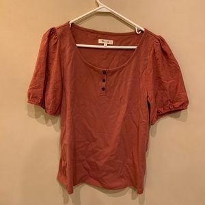 Madewell Women’s Blouse and Red Rust - large